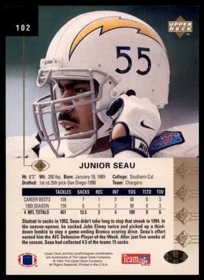 1994 SP Junior Seau 102 San Diego Chargers