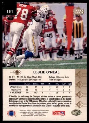 1994 SP Leslie O’Neal 101 San Diego Chargers