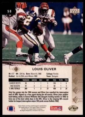 1994 SP Louis Oliver 58 Cincinnati Bengals
