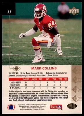 1994 SP Mark Collins 85 Kansas City Chiefs