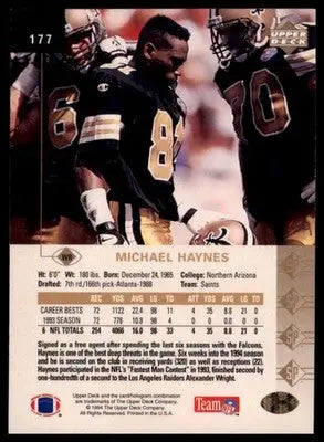 1994 SP Michael Haynes 177 New Orleans Saints