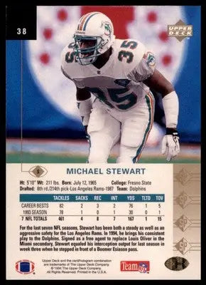 1994 SP Michael Stewart 38 Miami Dolphins