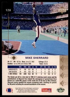 1994 SP Mike Sherrard 128 New York Giants