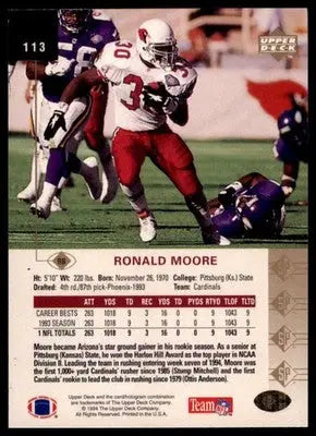 1994 SP Ronald Moore 113 Arizona Cardinals
