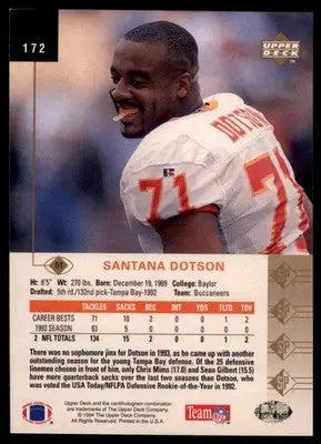 1994 SP Santana Dotson 172 Tampa Bay Buccaneers