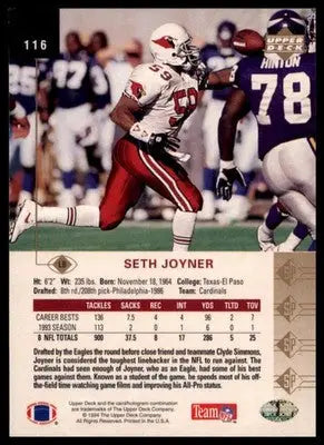 1994 SP Seth Joyner 116 Arizona Cardinals