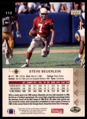 1994 SP Steve Beuerlein 112 Arizona Cardinals