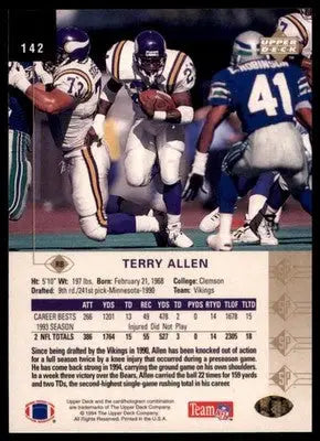 1994 SP Terry Allen 142 Minnesota Vikings