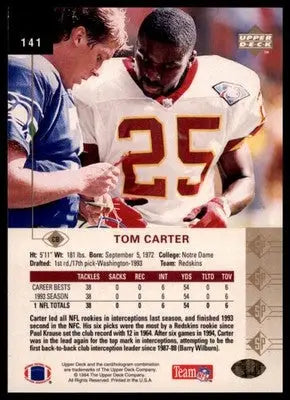 1994 SP Tom Carter 141 Washington Redskins