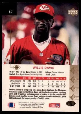 1994 SP Willie Davis 87 Kansas City Chiefs