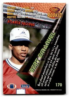 1994 Sportflics #170 Bert Emanuel - Football Card Single