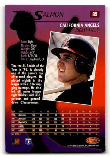 1994 Sportflics 2000 #89 Tim Salmon NM-MT Angels ID:58315 - Baseball Card Single