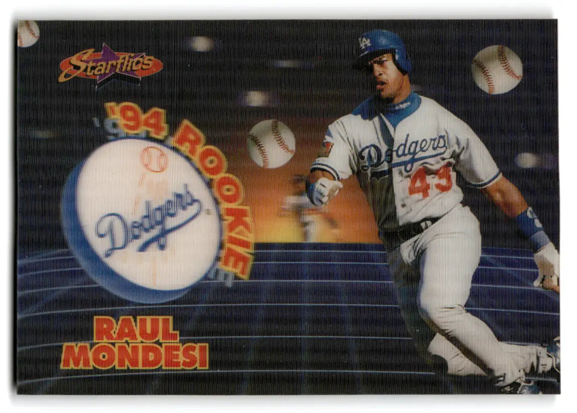 1994 Sportflics Rookie/Traded Rookie Starflics #TR7 Raul Mondesi - NM-MT - Baseball Card Single