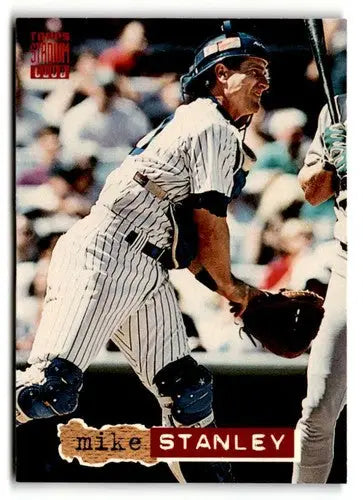 1994 Stadium Club Mike Stanley baseball card with original gloss collectible card