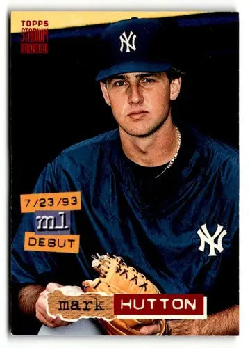 1994 Stadium Club Mark Hutton baseball card with original gloss and detailed design