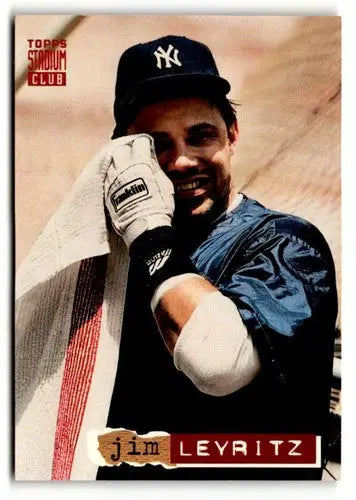 Original gloss Baseball trading card of Jim Leyritz from 1994 Stadium Club