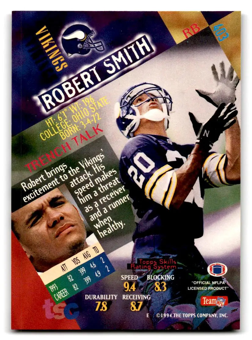 1994 Stadium Club #403 Robert Smith - Football Card Single