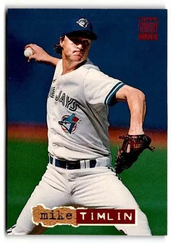 Original gloss Stadium Club Mike Timlin baseball card from 1994 Stadium Club #441