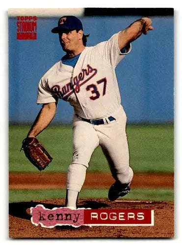Original gloss 1994 Stadium Club Kenny Rogers Texas Rangers baseball card