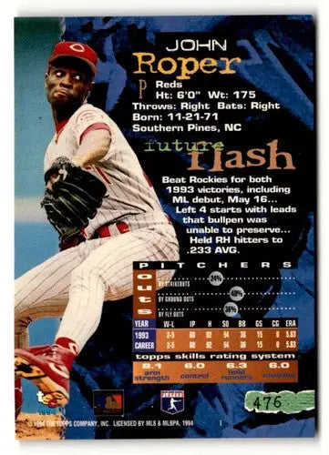1994 Stadium Club John Roper baseball card with original gloss NM ID 48060