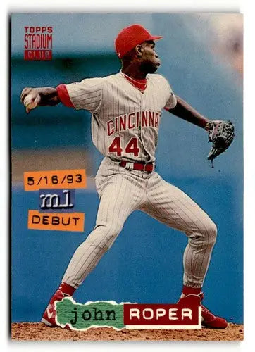 Original gloss John Roper baseball card from 1994 Stadium Club #476âfront view