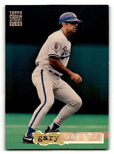 Original gloss Gary Gaetti Kansas City Royals baseball card 1994 Stadium Club #485