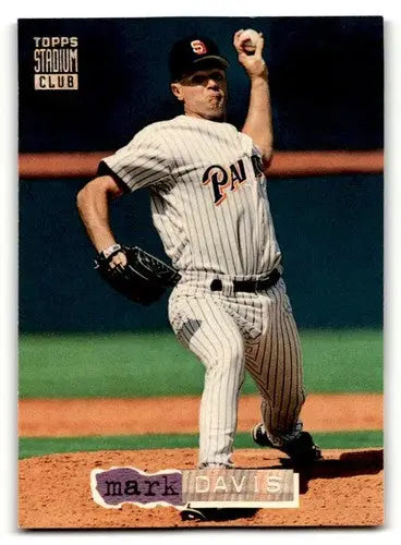 Original gloss baseball card of Mark Davis San Diego Padres 1994 Stadium Club #497