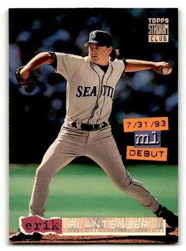 Original gloss Baseball card featuring Erik Plantenberg Seattle Mariners players plantenberg seattle mariners