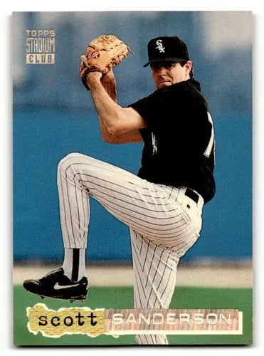Original gloss Scott Sanderson Chicago White Sox baseball card from 1994 Stadium Club