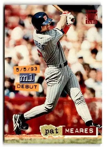 1994 Stadium Club Pat Meares baseball card with original gloss collectors item