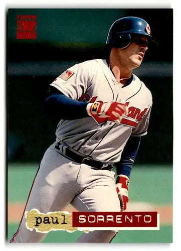 Original gloss 1994 Stadium Club Paul Sorrento baseball card displayed in product ID 48054