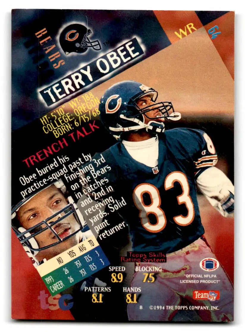 1994 Stadium Club #64 Terry Obee - Football Card Single