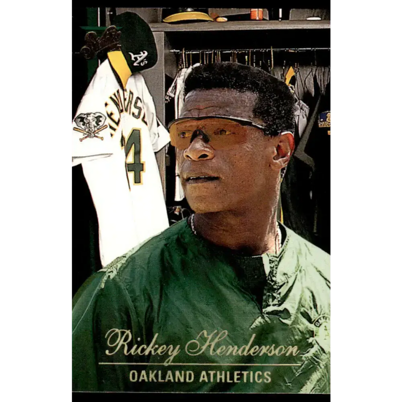 1994 Studio #3 Rickey Henderson NM-MT Oakland Athletics Baseball Card - Baseball Card Single