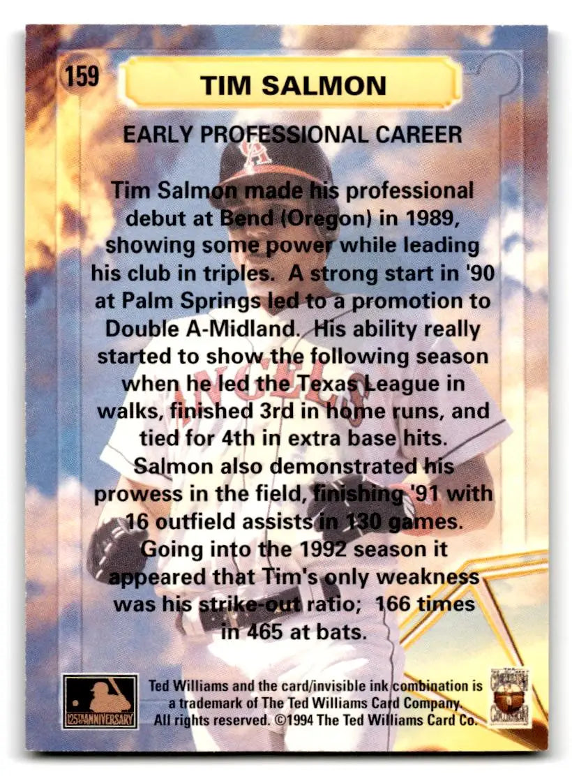 1994 Ted Williams #159 Tim Salmon - Baseball Card Single