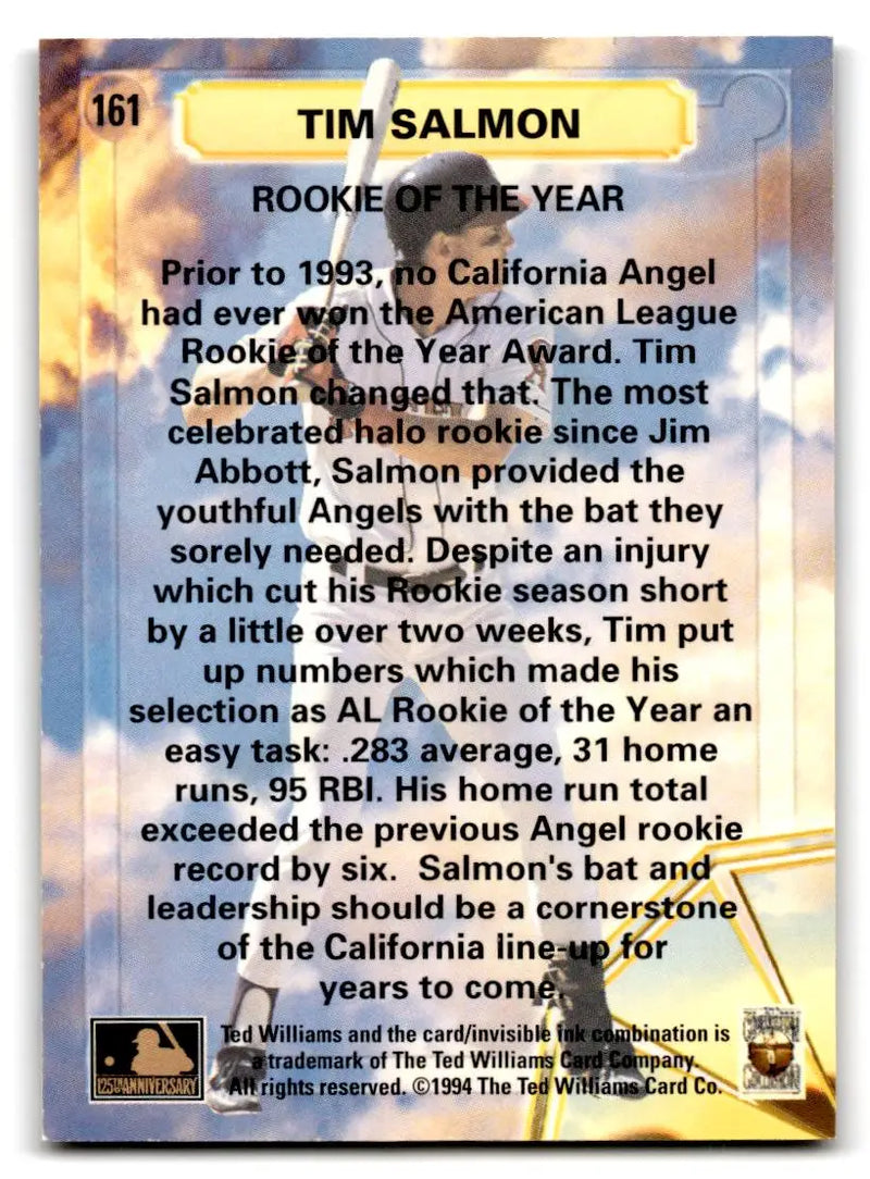 1994 Ted Williams #161 Tim Salmon - Baseball Card Single