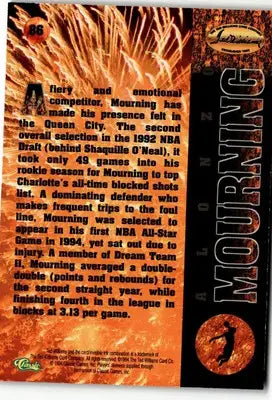 1994 Ted Williams #86 Alonzo Mourning - Basketball Card Single