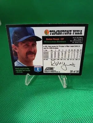 1994 Tombstone Pizza Robin Yount. #30. Brewers. EX-NRMT - Baseball Card Single