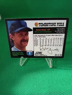 1994 Tombstone Pizza Robin Yount. #30. Brewers. EX-NRMT - Baseball Card Single