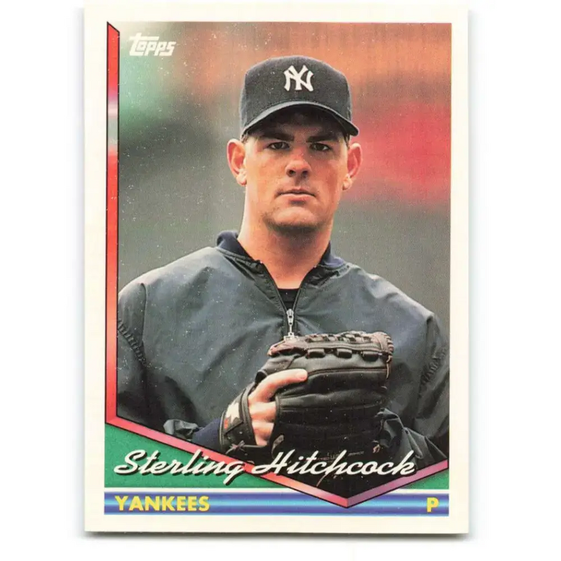 1994 Topps #103 Sterling Hitchcock EX Excellent New York Yankees Baseball Card - Baseball Card Single