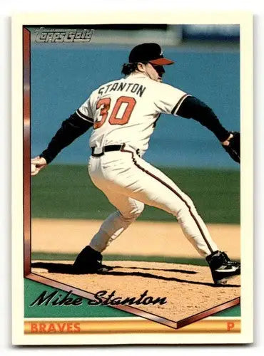 1994 Topps Mike Stanton Atlanta Braves baseball card, Stanton Atlanta Braves collectible