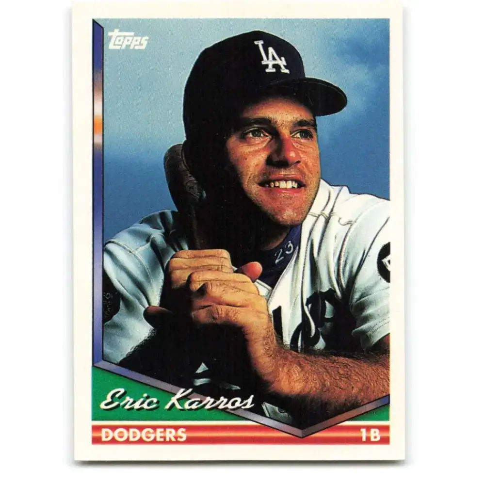 1994 Topps #115 Eric Karros EX Excellent Los Angeles Dodgers Baseball Card - Baseball Card Single