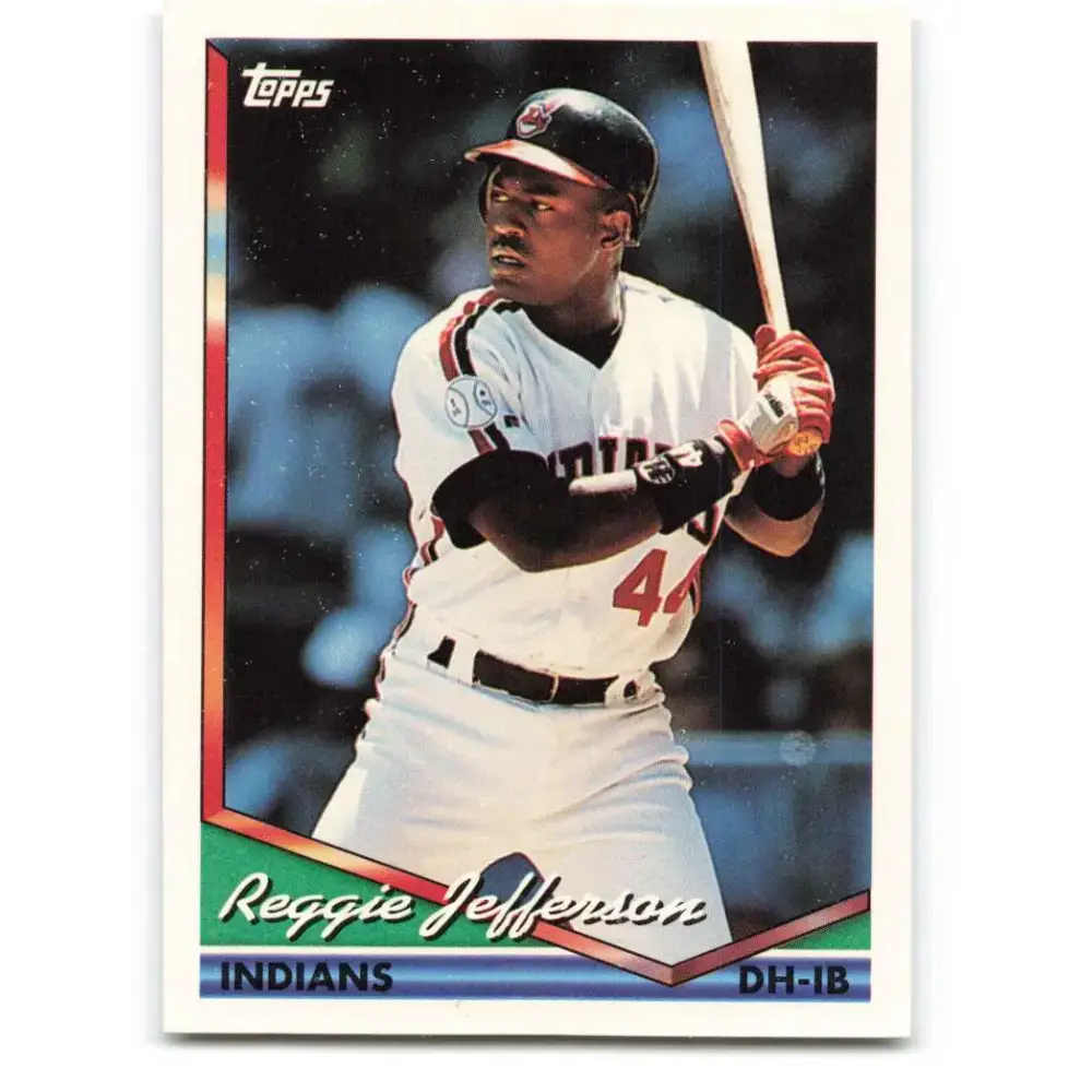 1994 Topps #121 Reggie Jefferson EX Excellent Cleveland Indians Baseball Card - Baseball Card Single