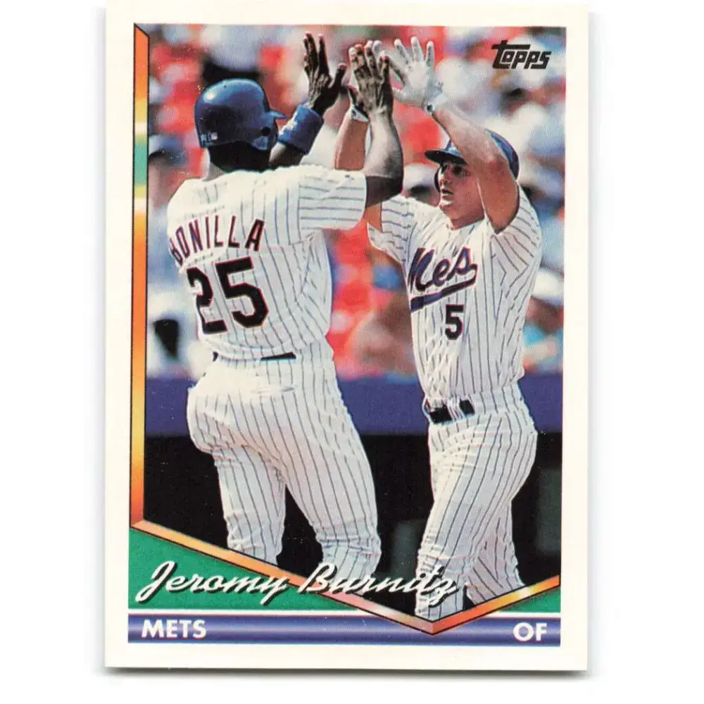 1994 Topps #122 Jeromy Burnitz EX Excellent New York Mets Baseball Card - Baseball Card Single