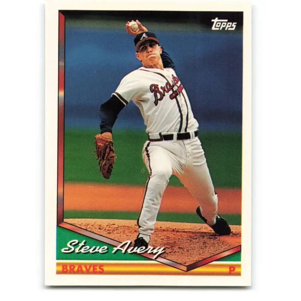 1994 Topps #137 Steve Avery EX Excellent Atlanta Braves Baseball Card - Baseball Card Single