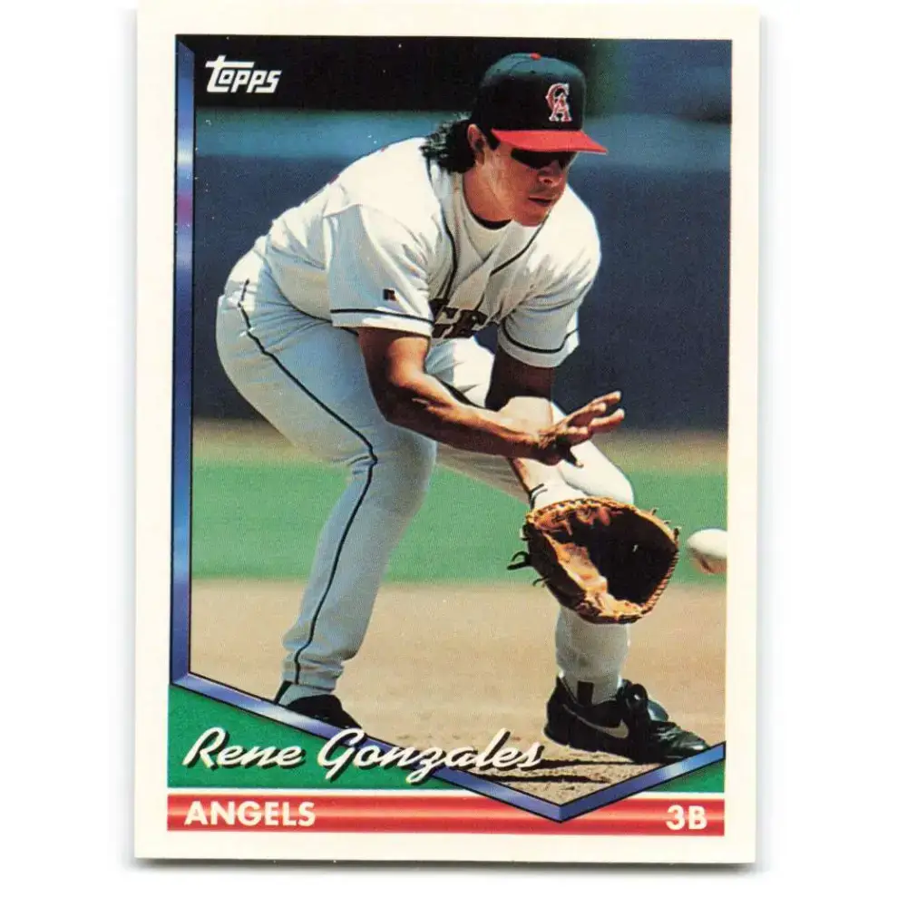 1994 Topps #141 Rene Gonzales EX Excellent California Angels Baseball Card - Baseball Card Single