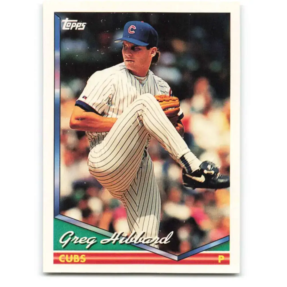 1994 Topps #148 Greg Hibbard EX Excellent Chicago Cubs Baseball Card - Baseball Card Single