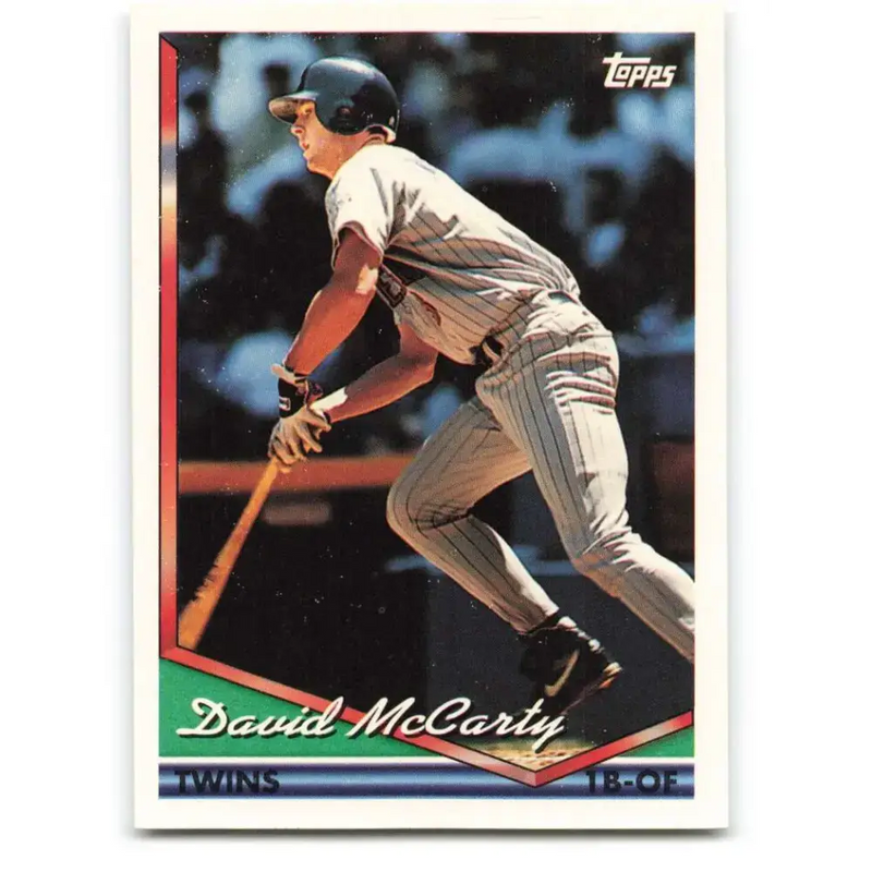 1994 Topps #156 David McCarty EX Excellent Minnesota Twins Baseball Card - Baseball Card Single