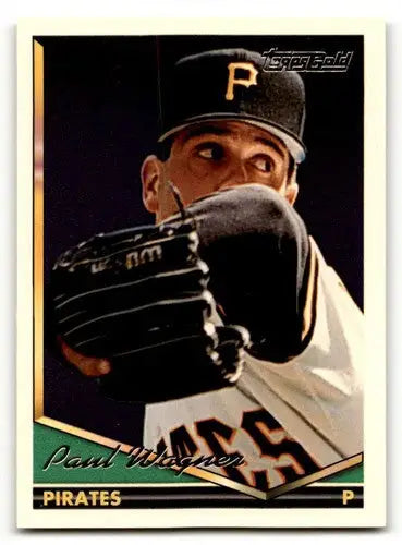 Original gloss baseball card of Paul Wagner Pittsburgh Pirates 1994 Topps #157