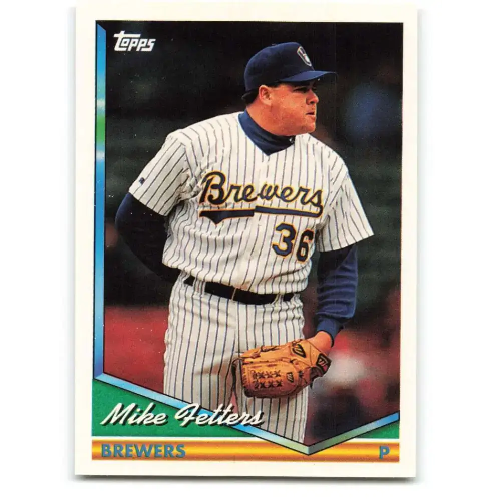 1994 Topps #159 Mike Fetters EX Excellent Milwaukee Brewers Baseball Card - Baseball Card Single