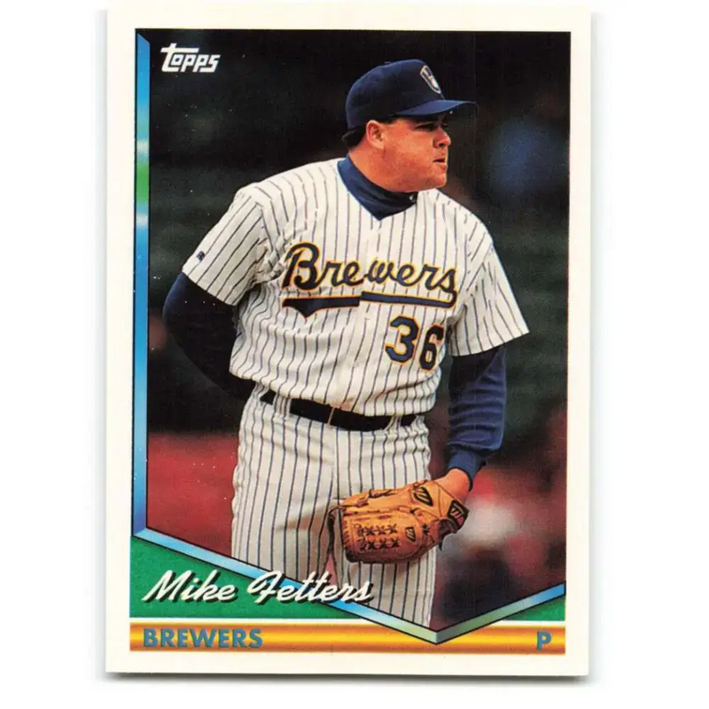 1994 Topps #159 Mike Fetters EX Excellent Milwaukee Brewers Baseball Card - Baseball Card Single
